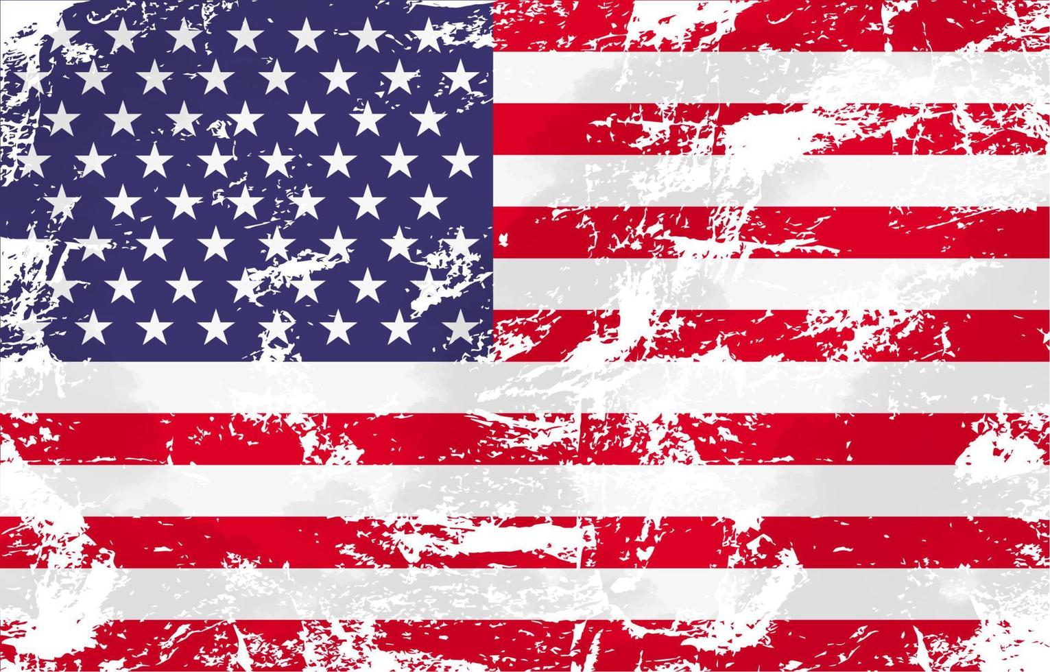 White Distressed American Flag vector