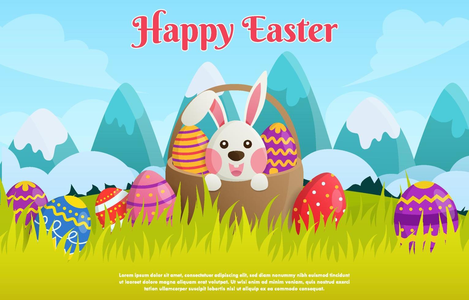 Happy Easter Day Background vector