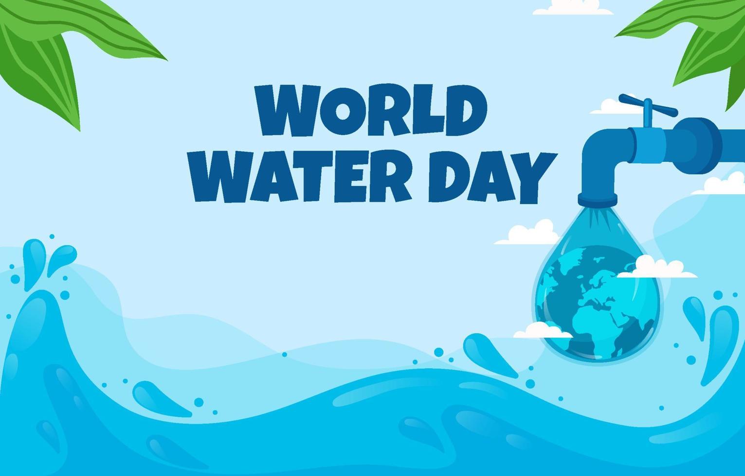 World Water Day Background vector