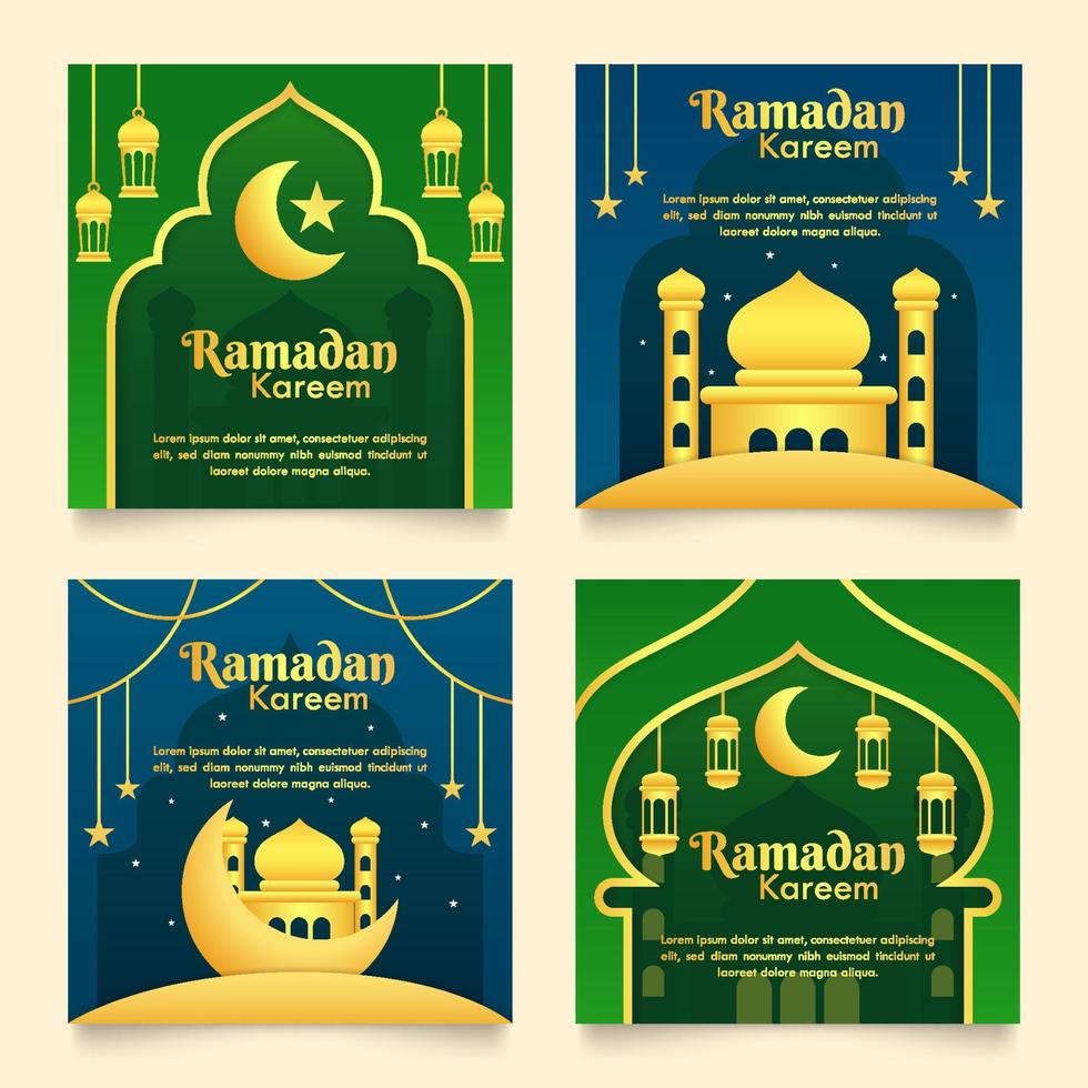 Ramadan Kareem Social Media Template vector