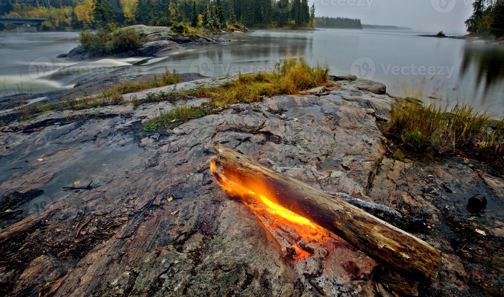 Fire on Rock Northern Canada photo