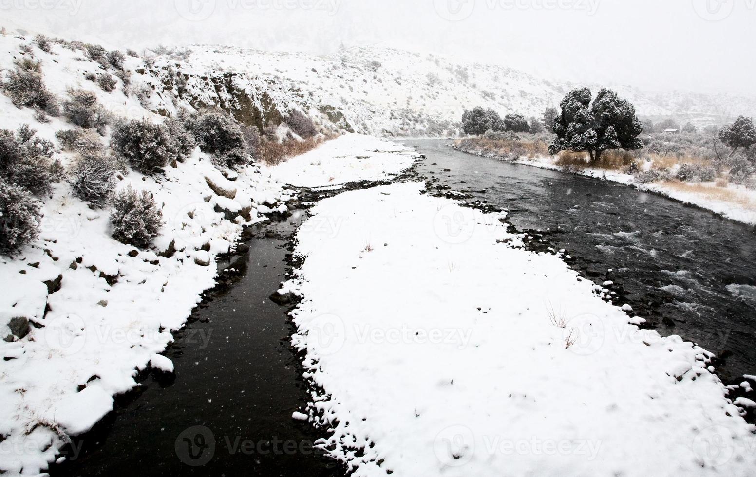 Yellowstone Park Wyoming Winter Snow soda butte creek photo