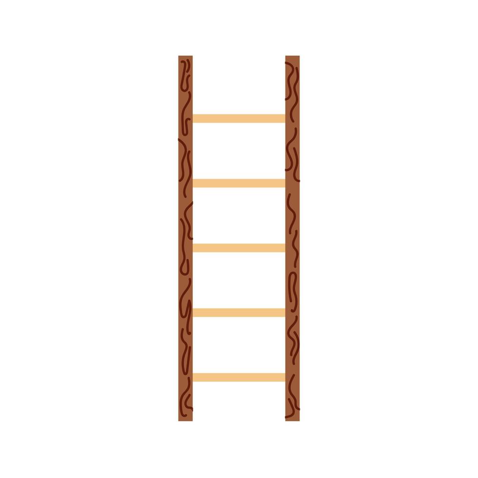 Wooden ladder doodle vector