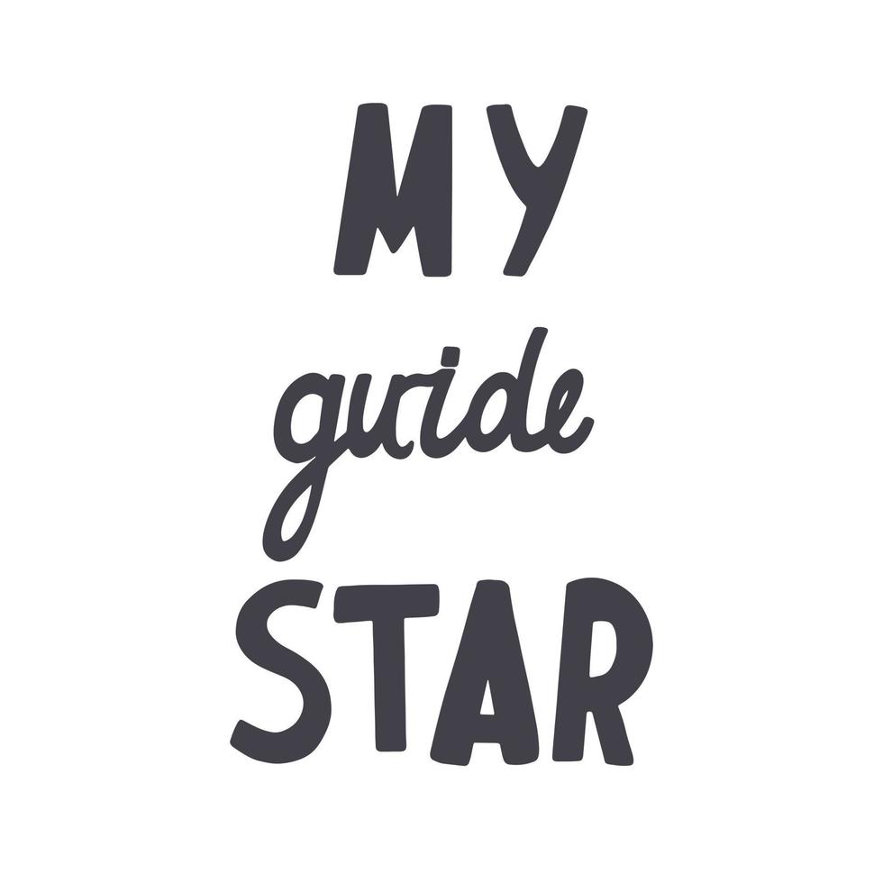 Letras de mi estrella guía vector