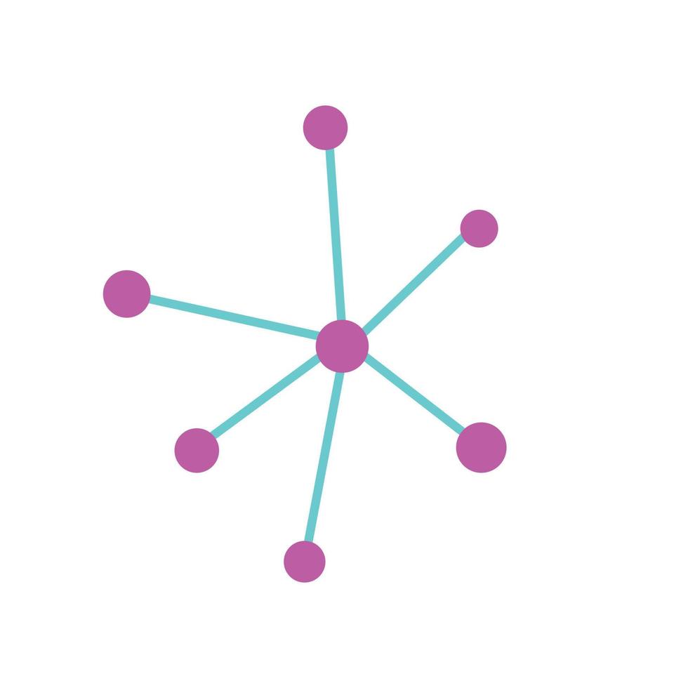 symbol of molecule science vector