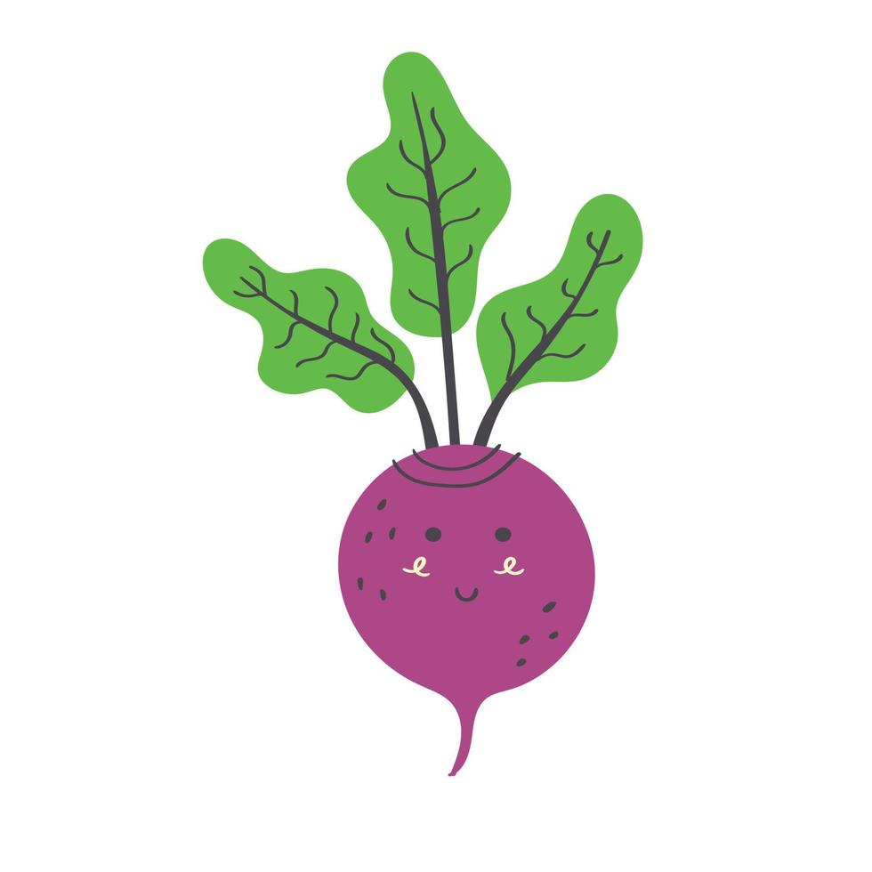 Cute purple beet vector