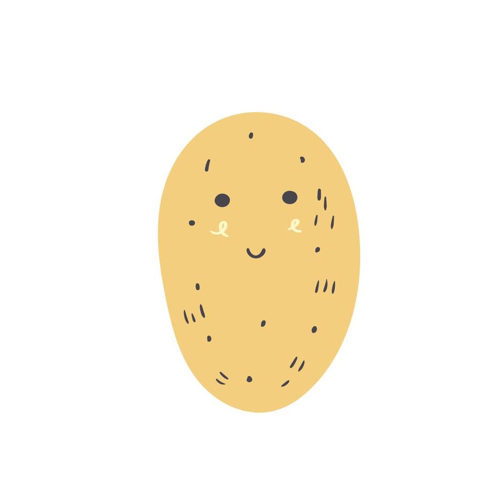 Cute vegetable potato vector