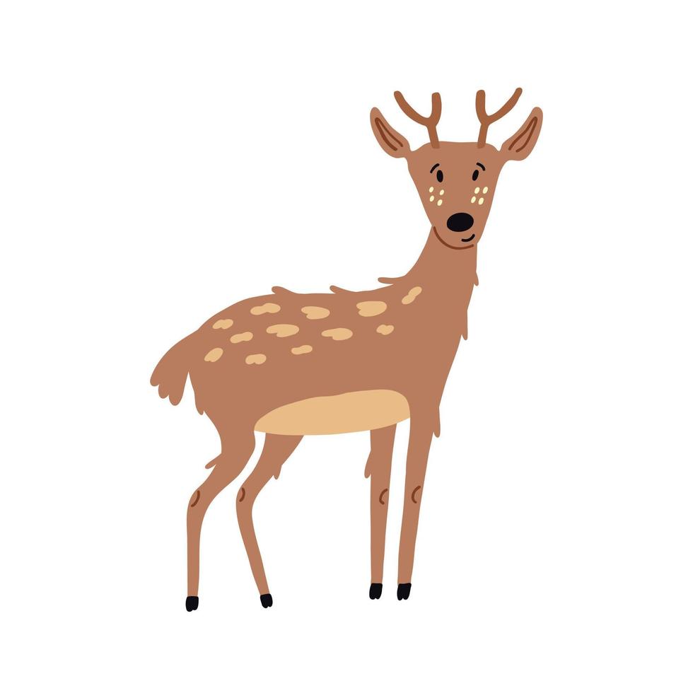 Cute Deer doodle vector