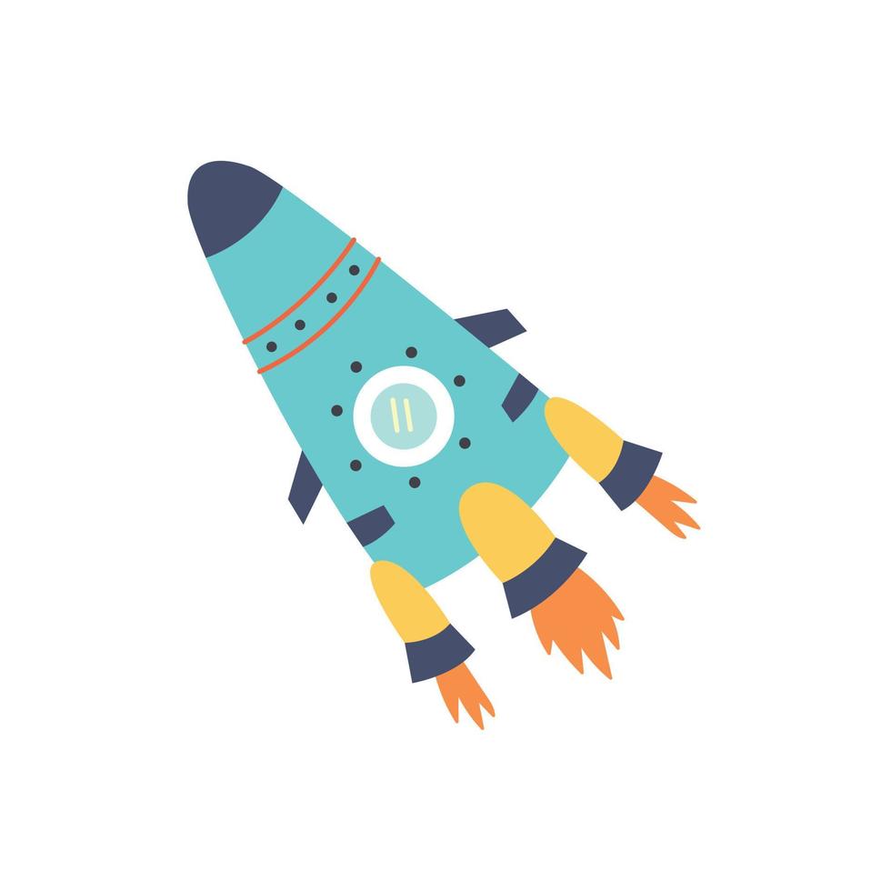 Spaceship rocket doodle vector