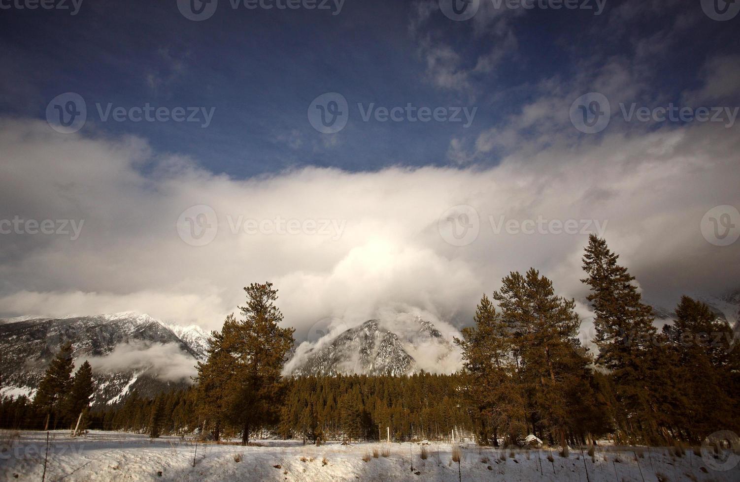 Rocky Mountains in winter photo