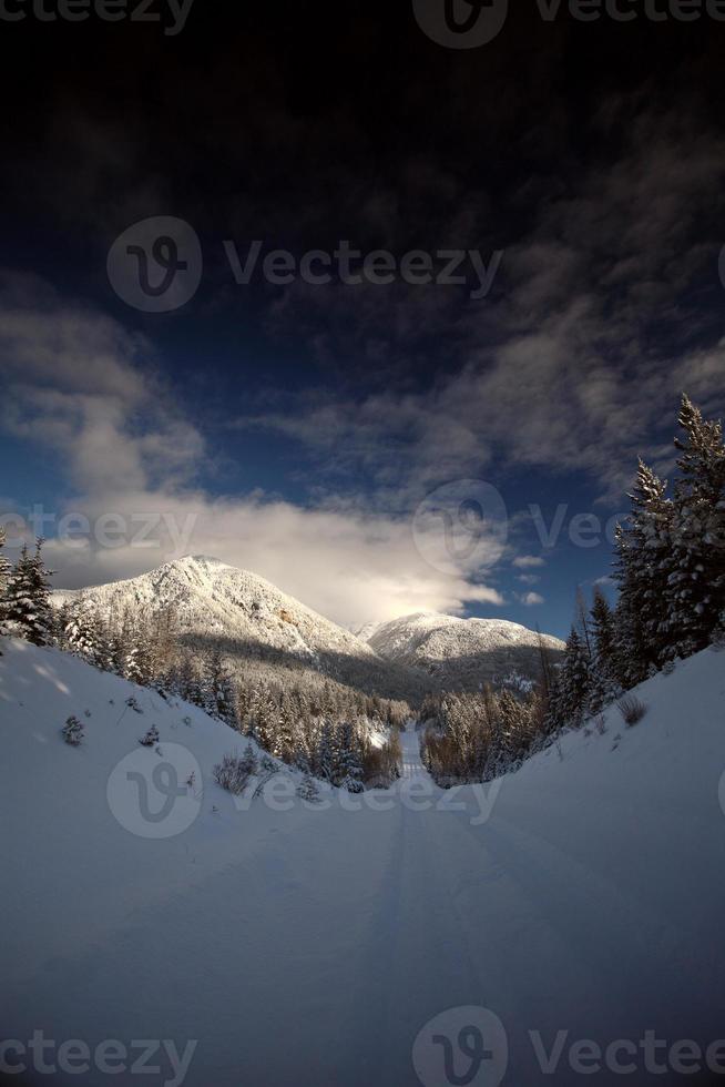 Rocky Mountains in winter photo