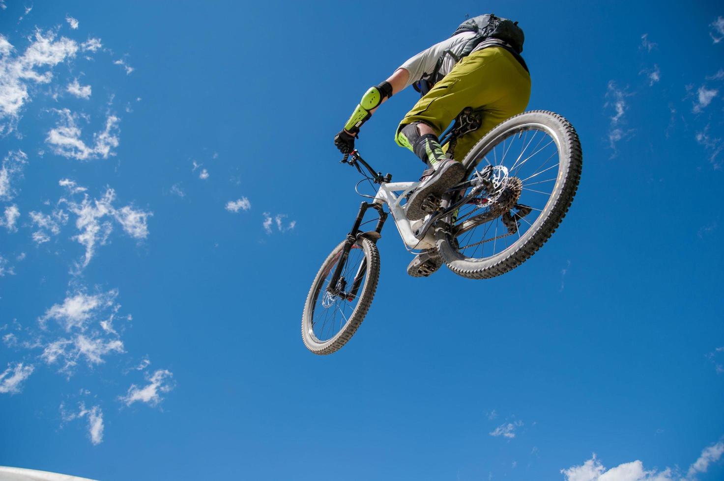 Livigno Italy 2014Jump with the bicycle photo
