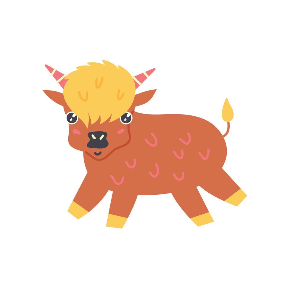 Taurus zodiac sign bull character vector