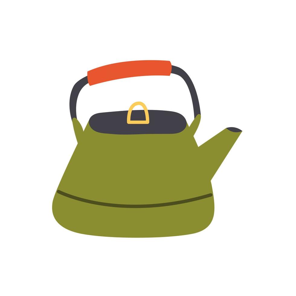 Hiking kettle doodle vector