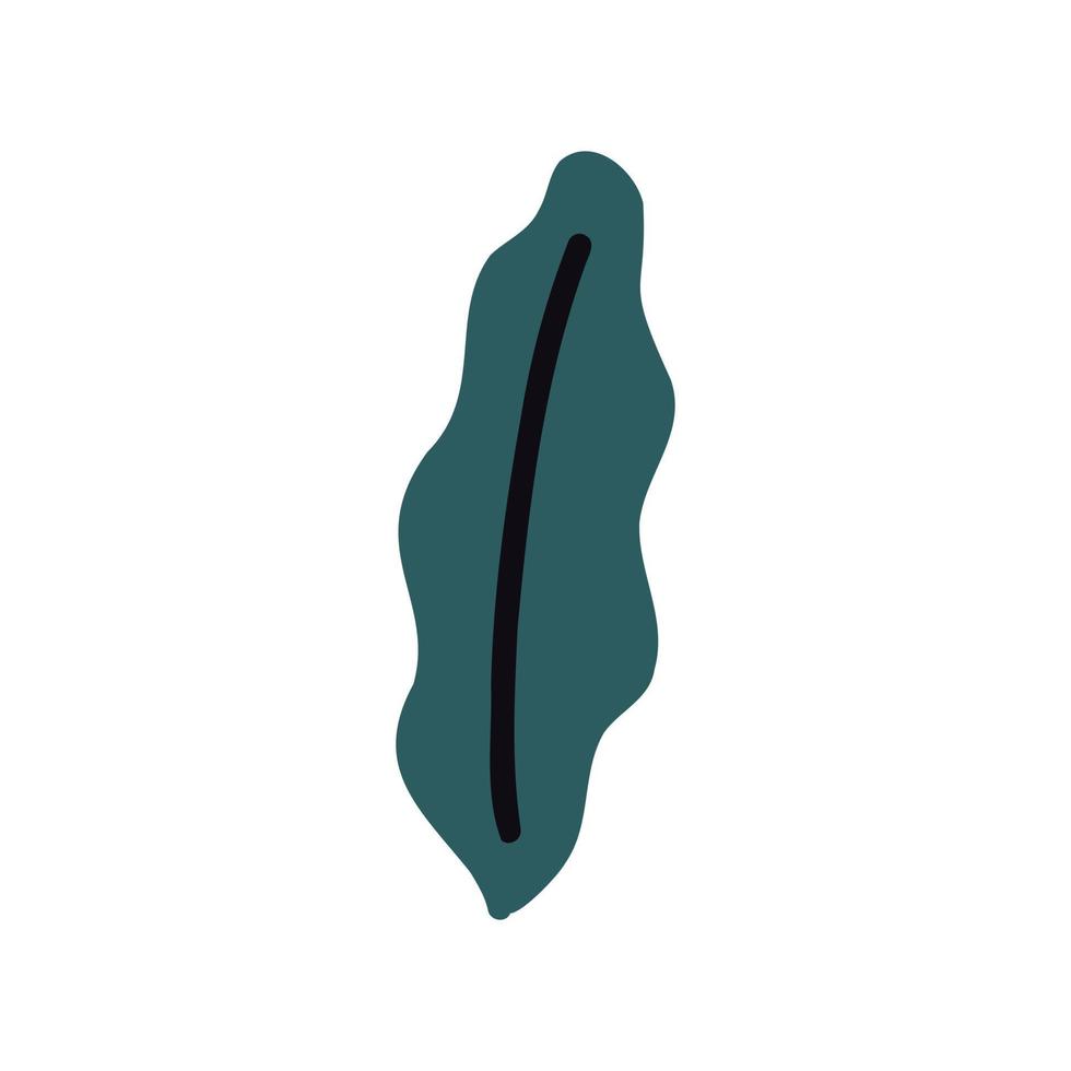 Turquoise plain leaf vector