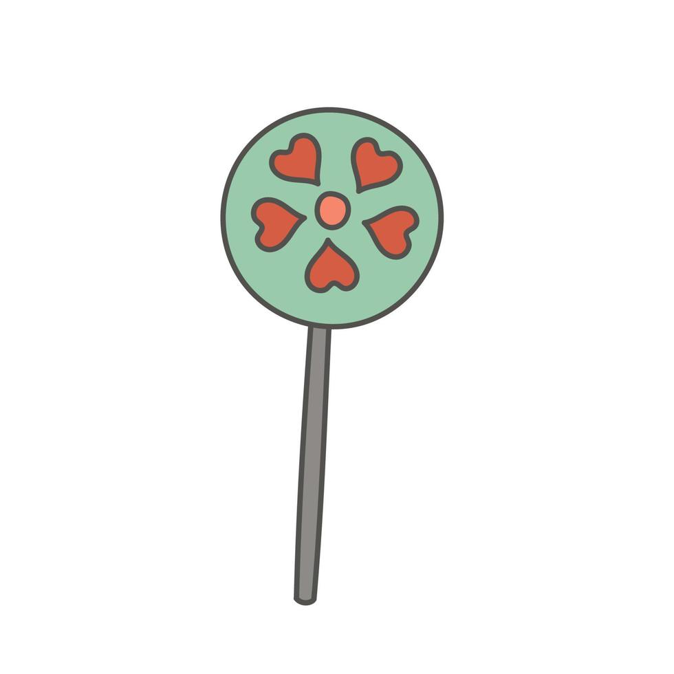 Sweet lollipop doodle vector