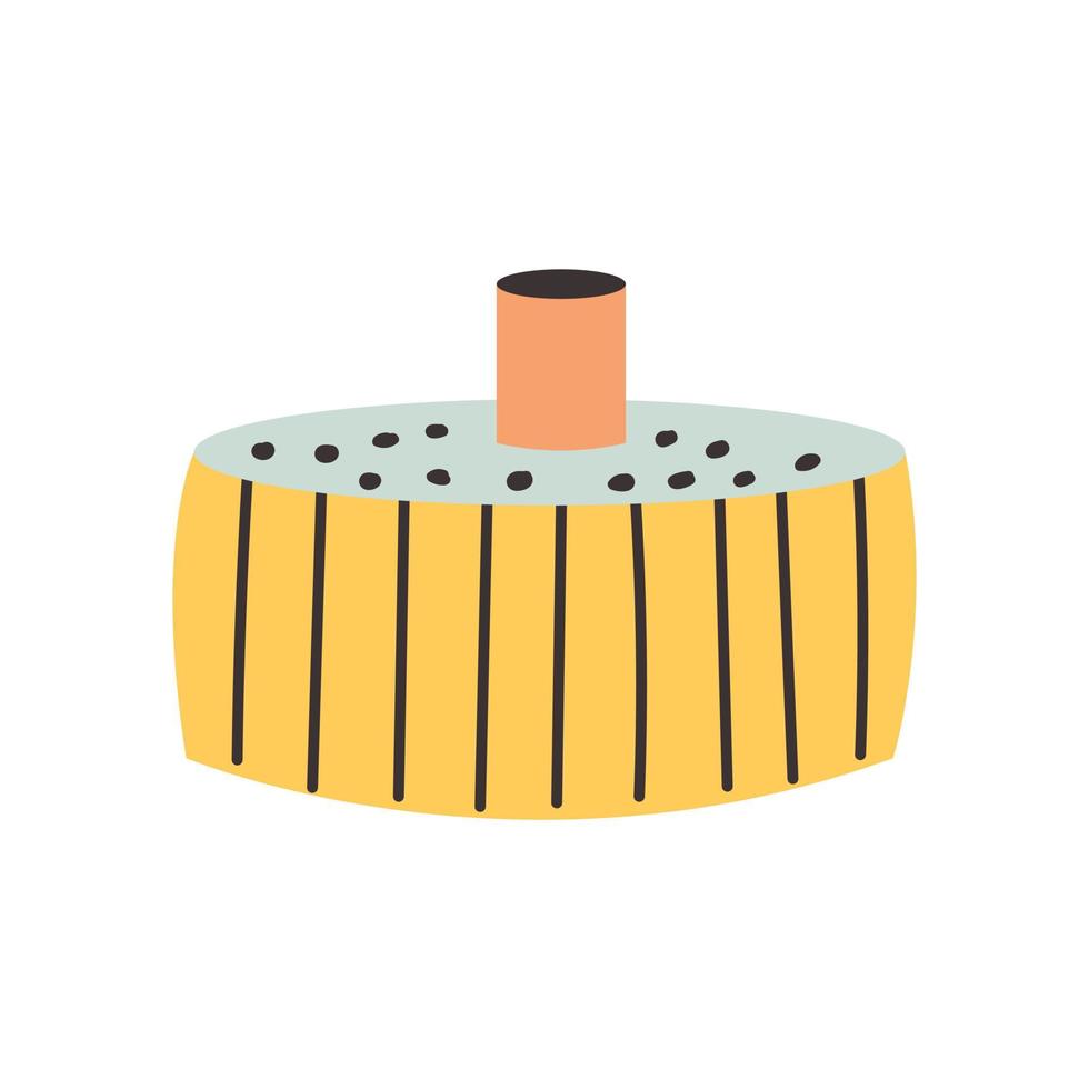 Ceramic modern barrel vase vector