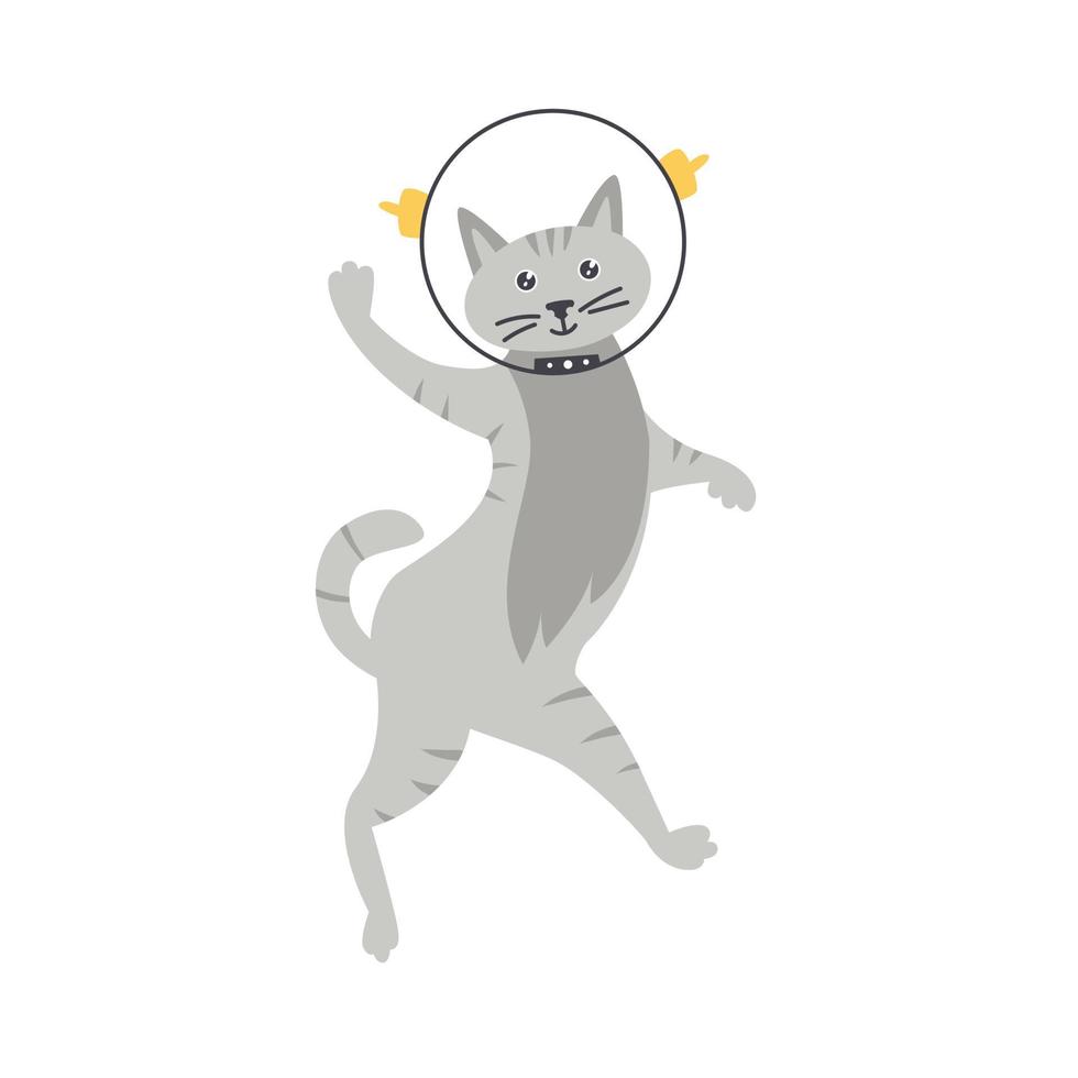 Astronaut Cat doodle vector