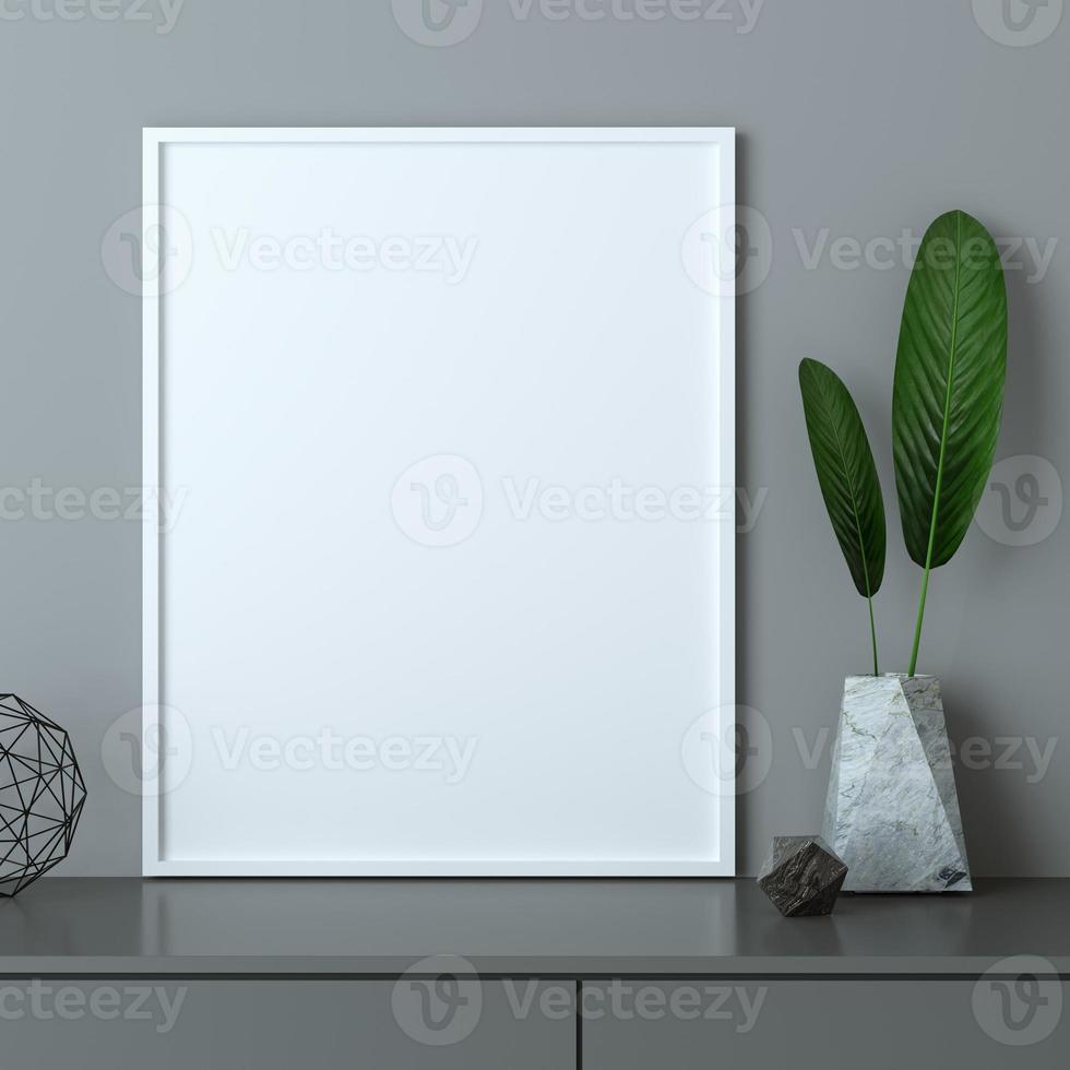 Mockup empty picture for a living room photo