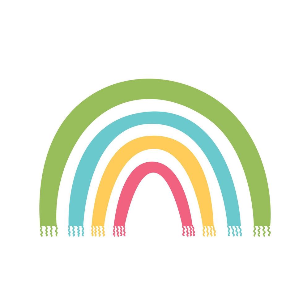 Baby rainbow with curls vector