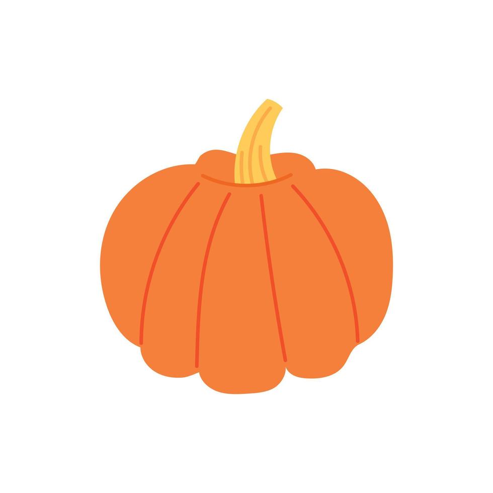 calabaza naranja de otoño vector