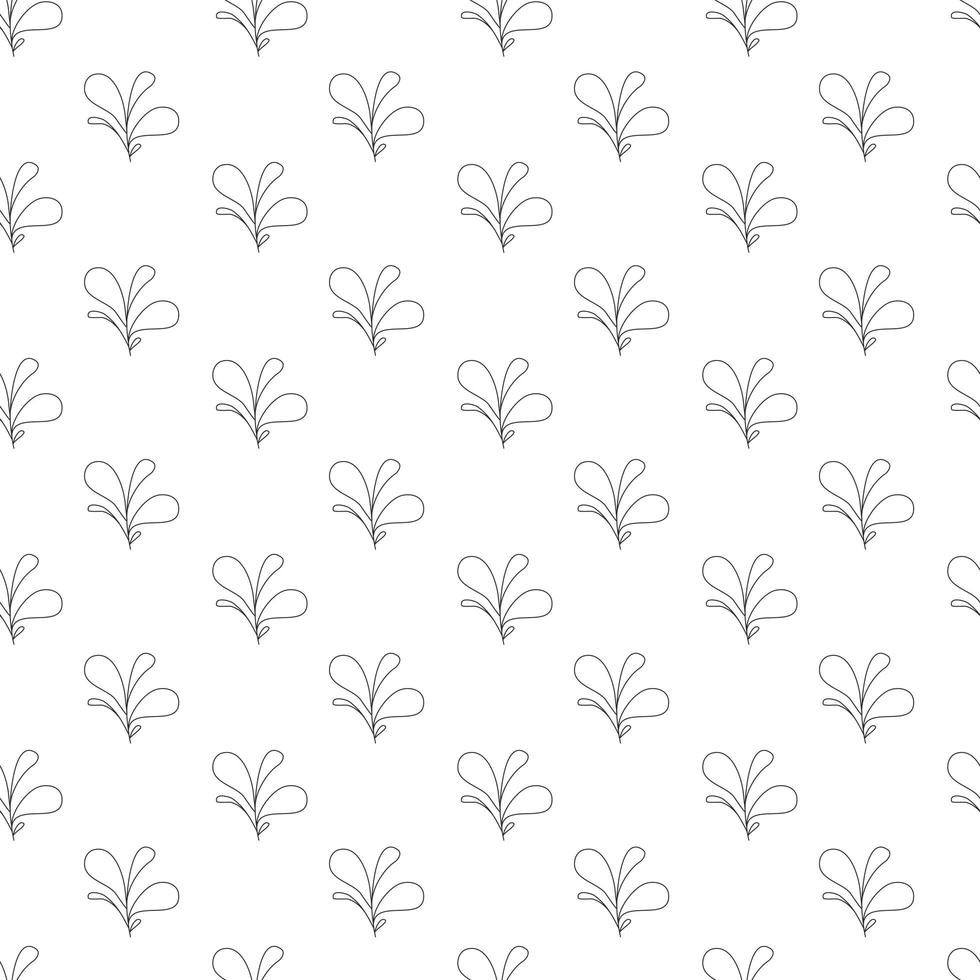 Floral and leaves seamless pattern. Hand drawn and silhouette flowers, branches, leaves textures. Cute flower patterns. elegant template for fashionable printers. photo