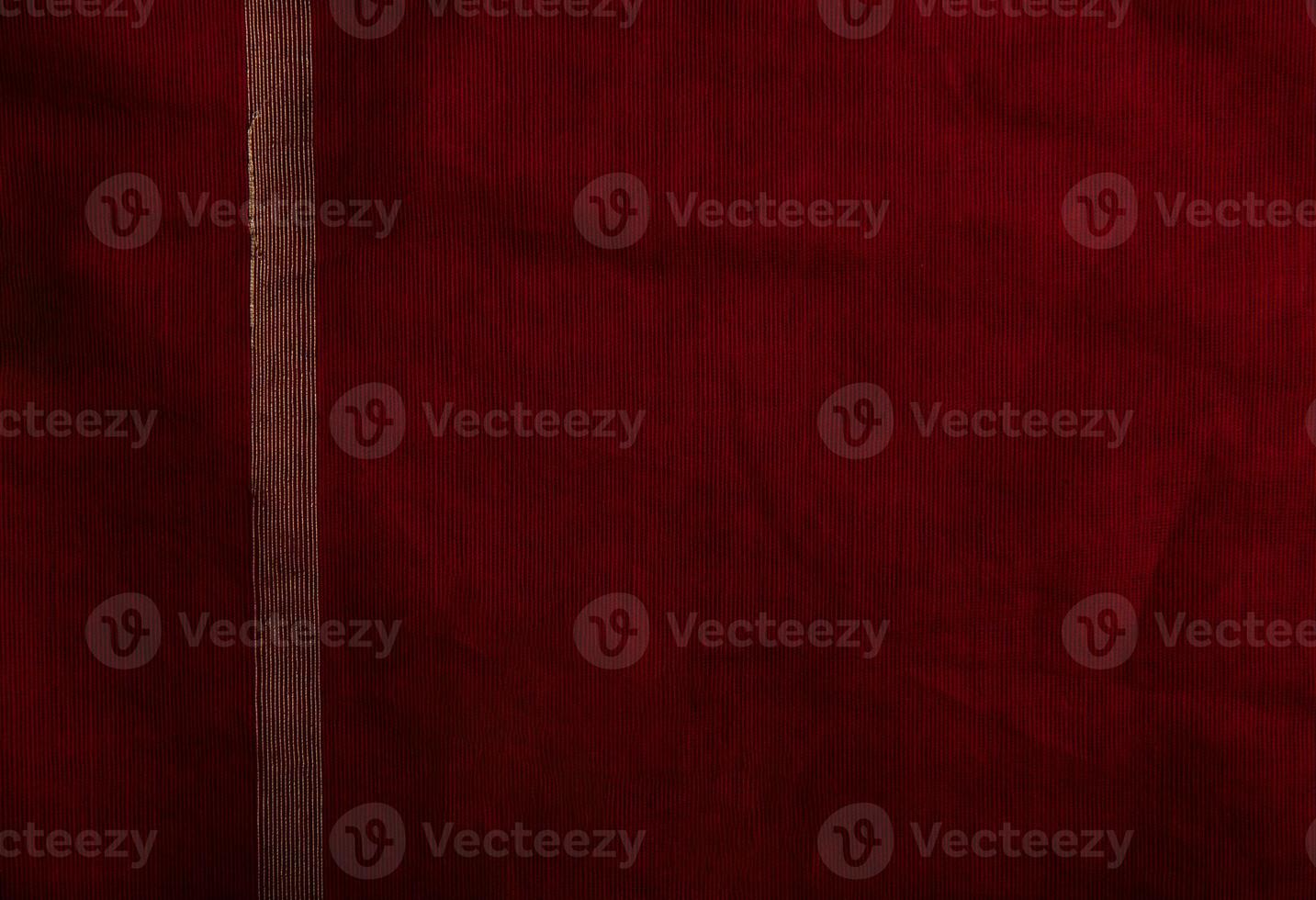 Red cloth background and texture, Grooved of red fabric abstract photo
