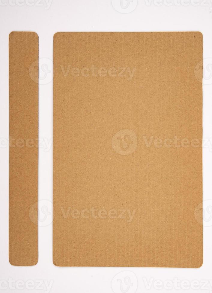 Closed up of corrugated cardboard used as design element background photo