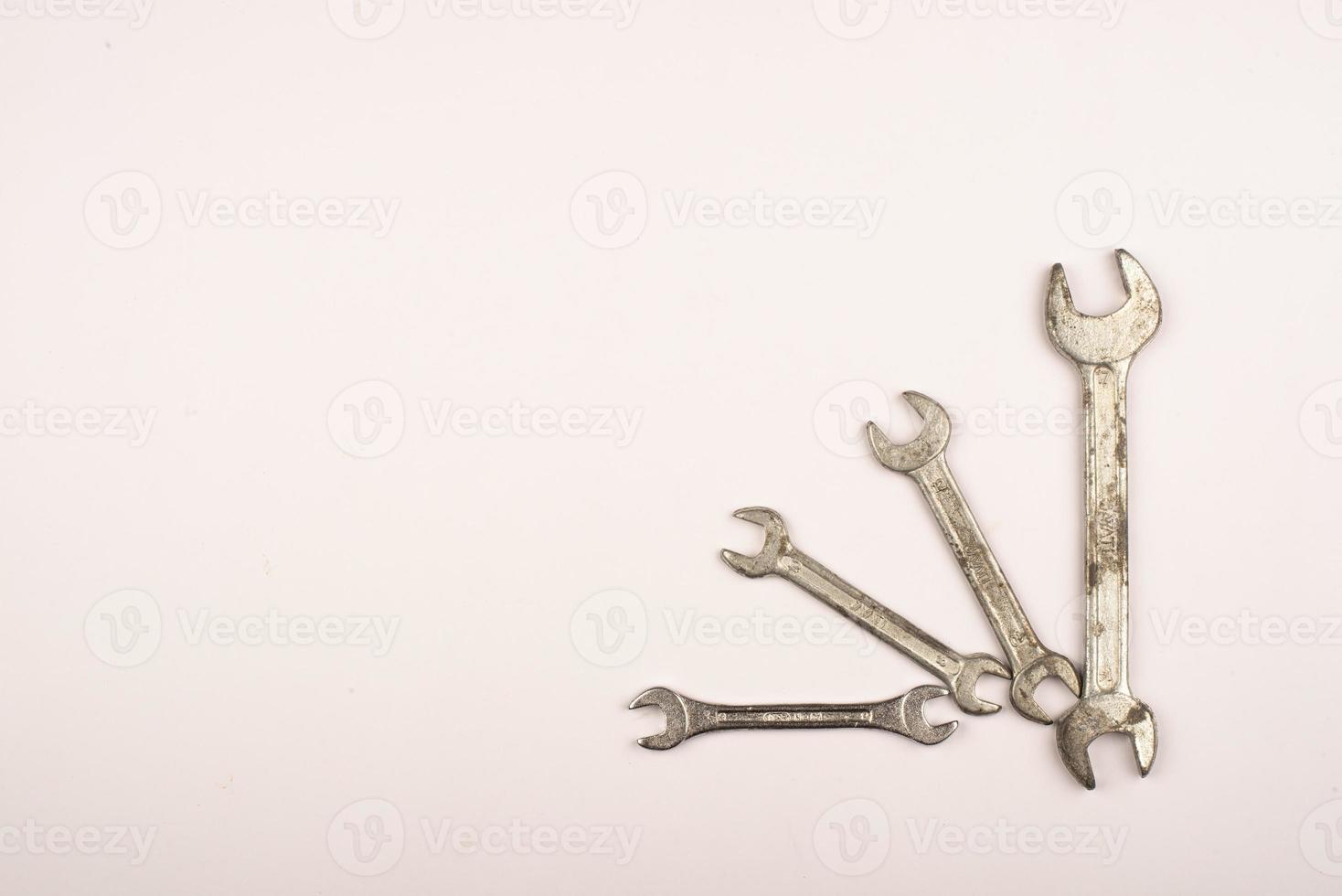 tools on white background with space for text, Happy Labour Day. photo