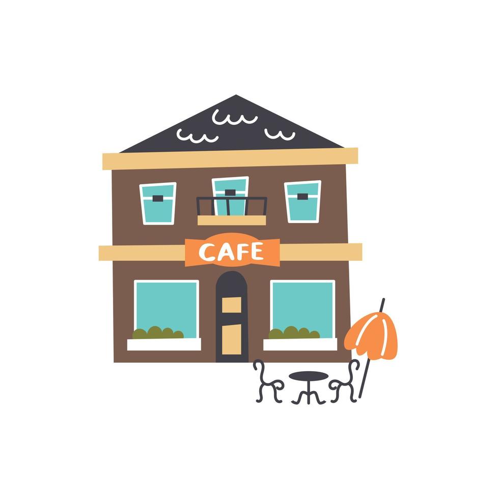 Cafe building vector