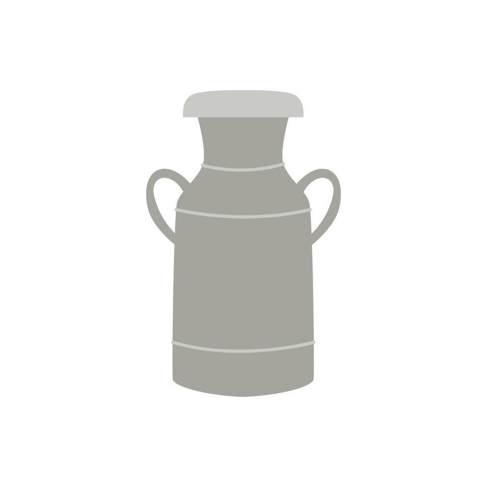 Metal milk can vector