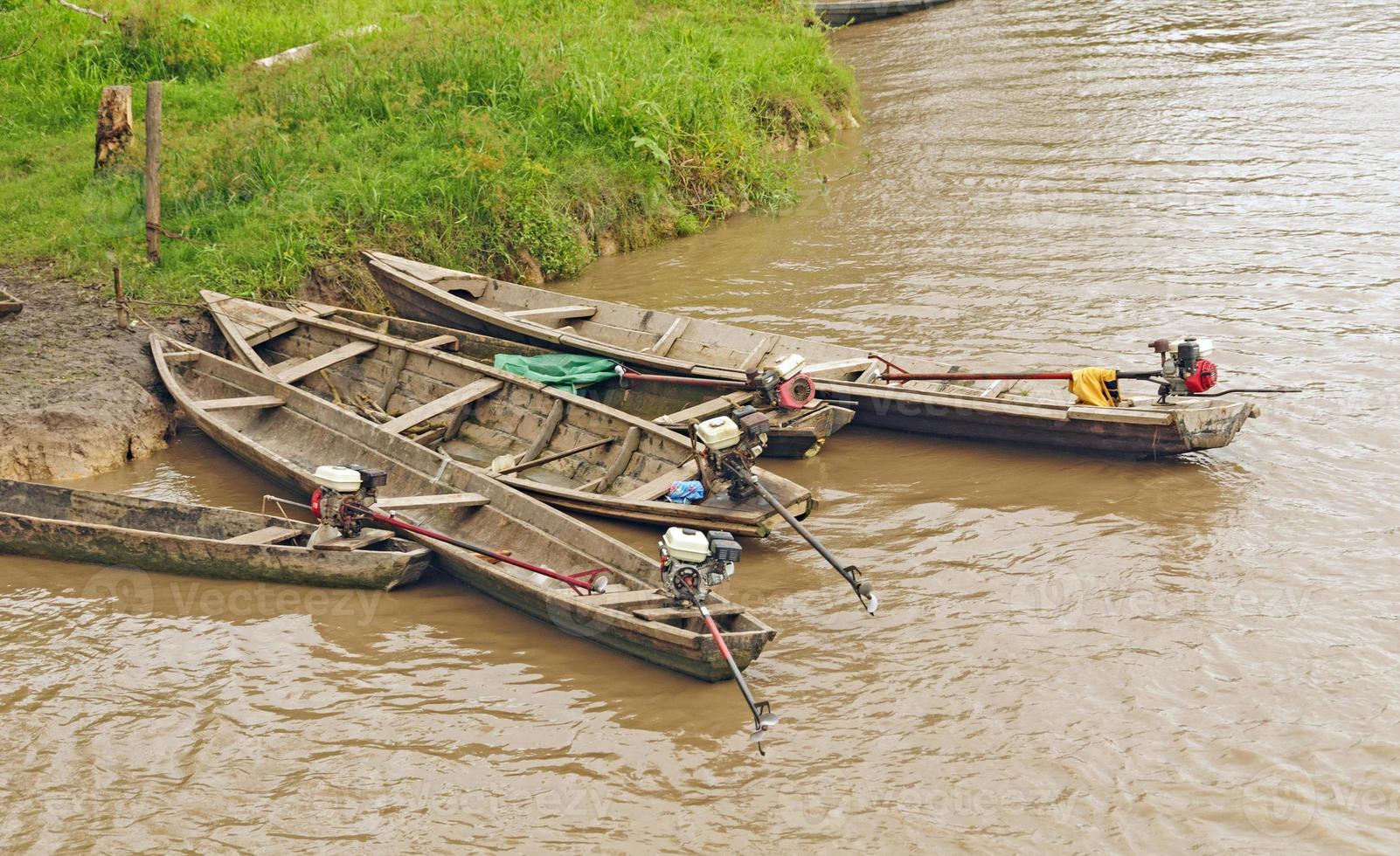 Native Canoes in the Rain Forest photo