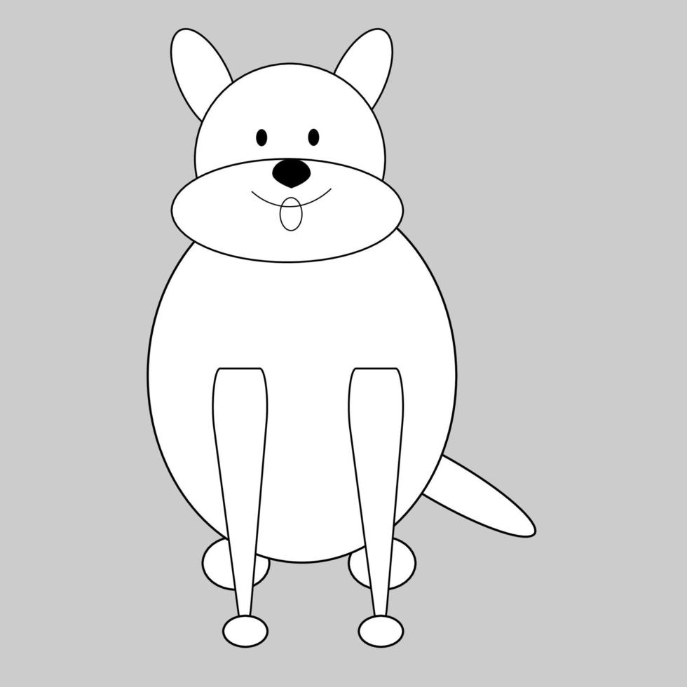 outline dog Vector
