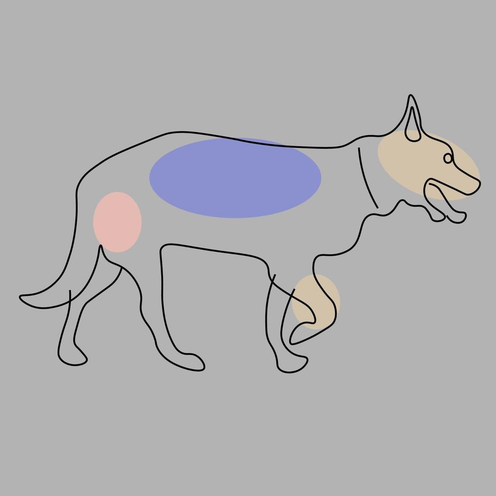 outline dog Vector