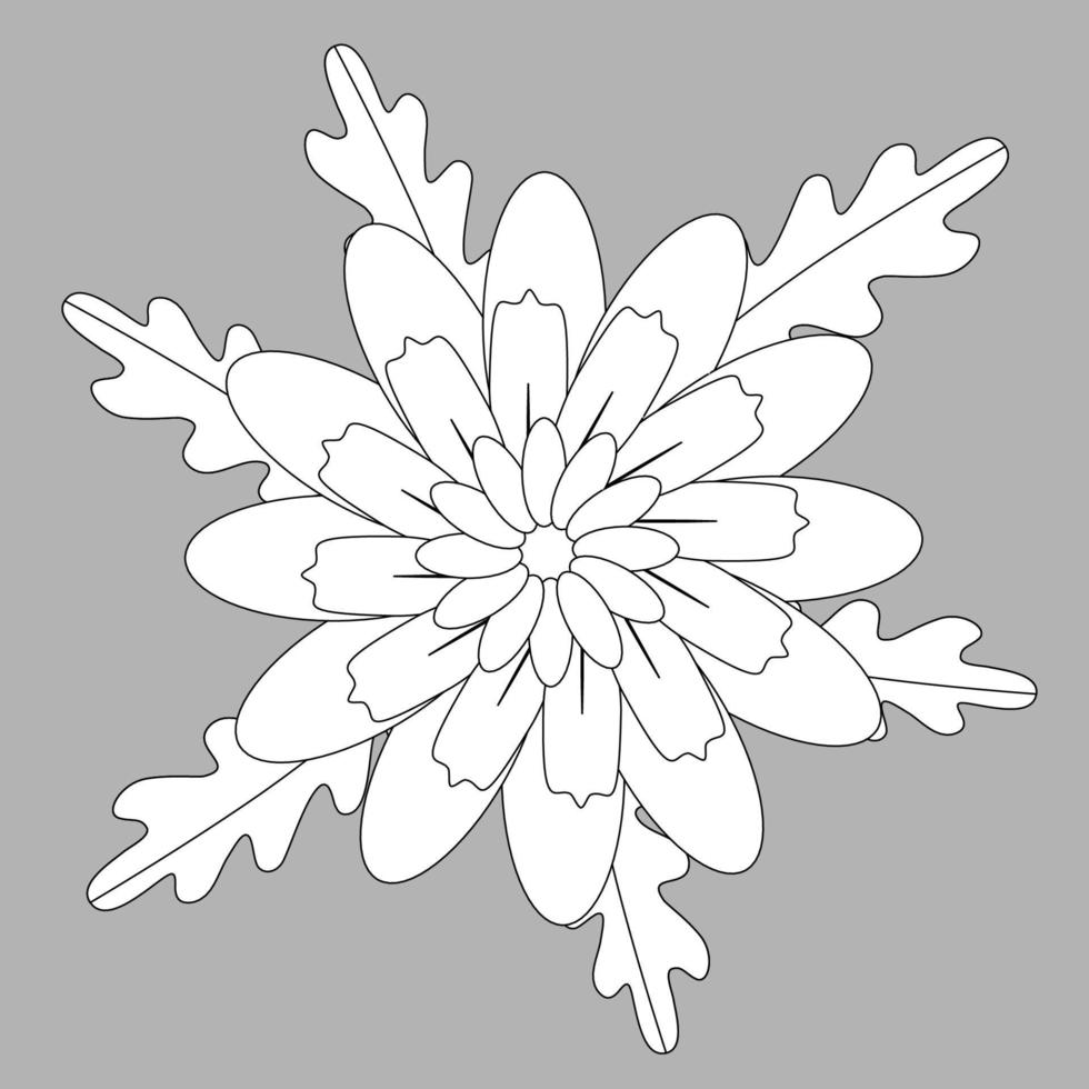 Outline Flowers Vector