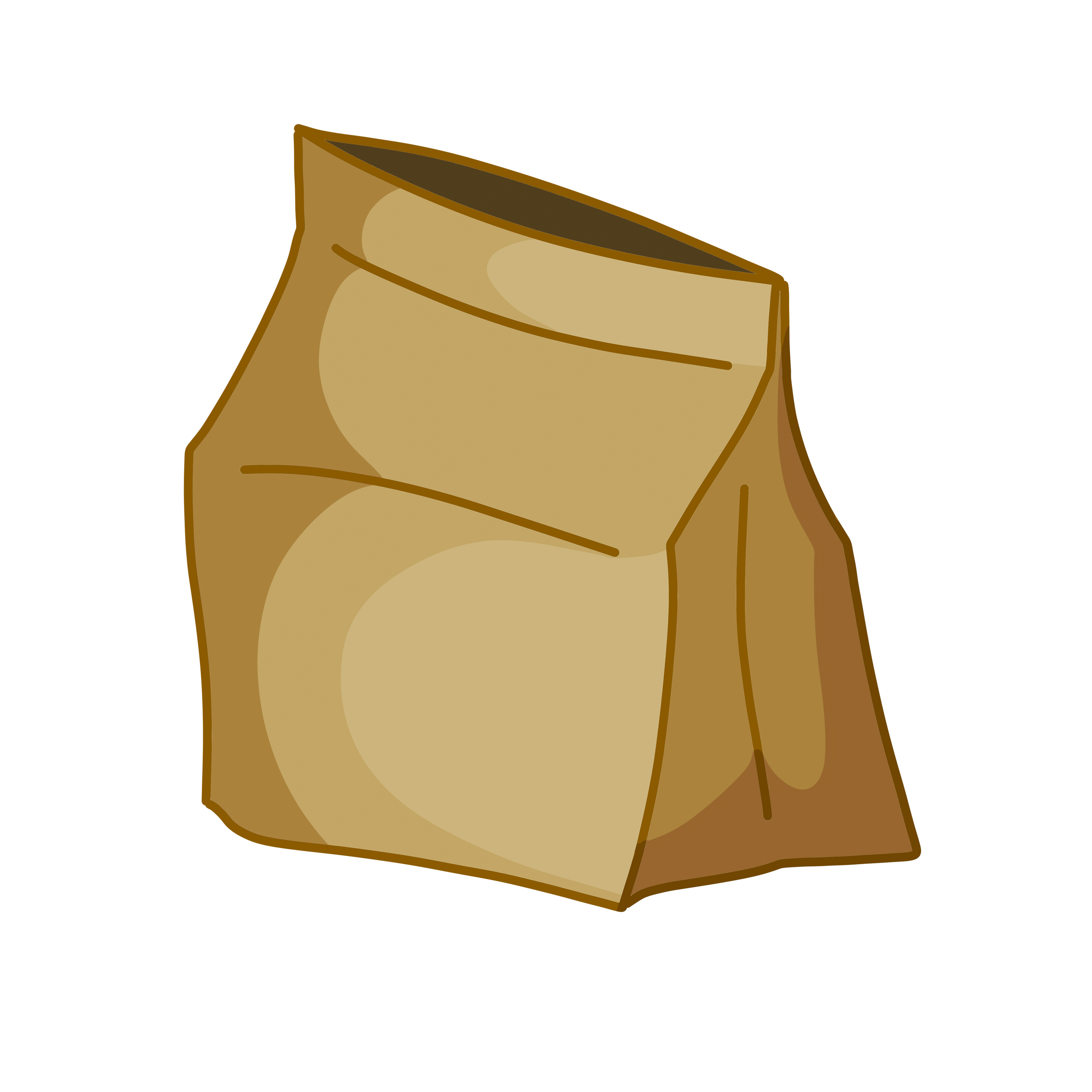 Grocery Paper bag. Cartoon Brown food packaging 6483132 Vector Art at  Vecteezy