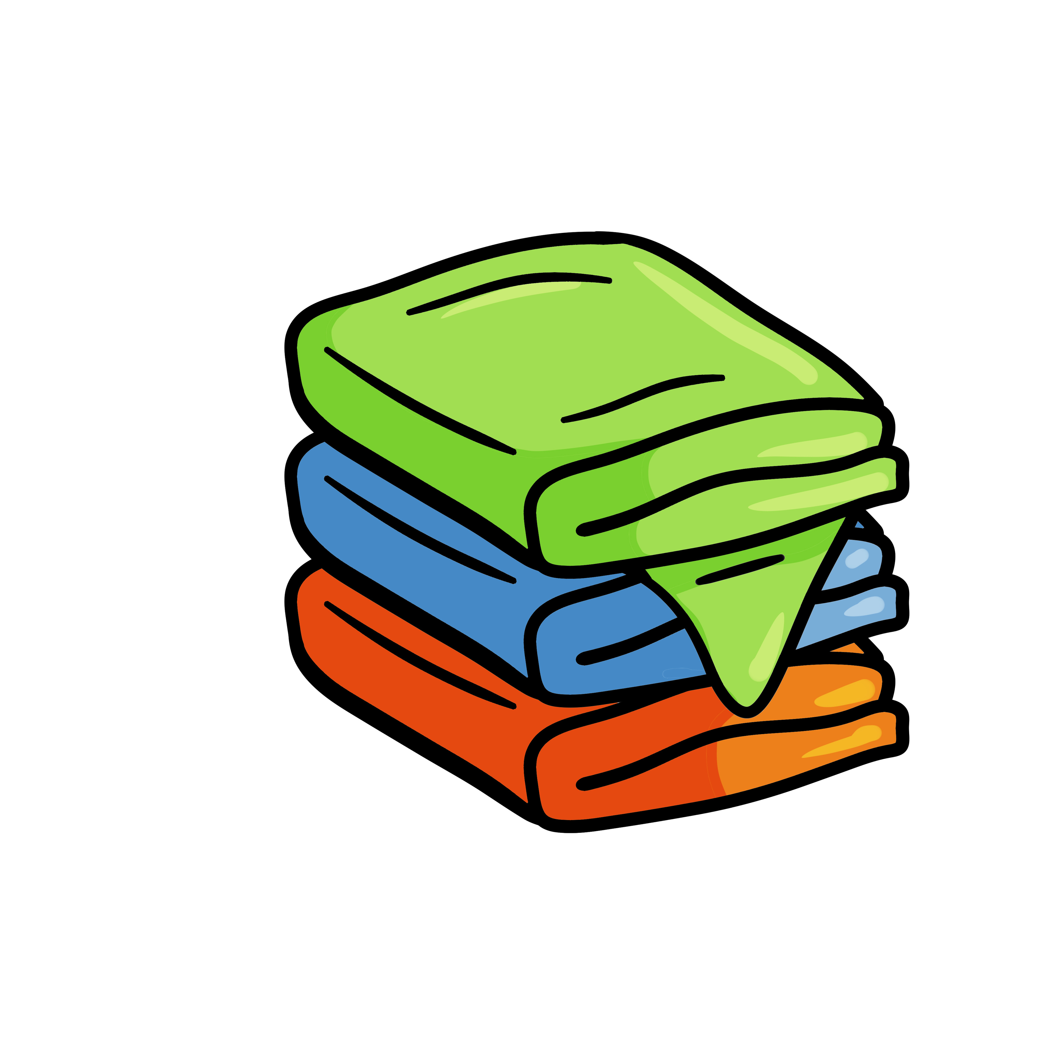 Folded towel or cloth. Outline drawing. 6483143 Vector Art at Vecteezy