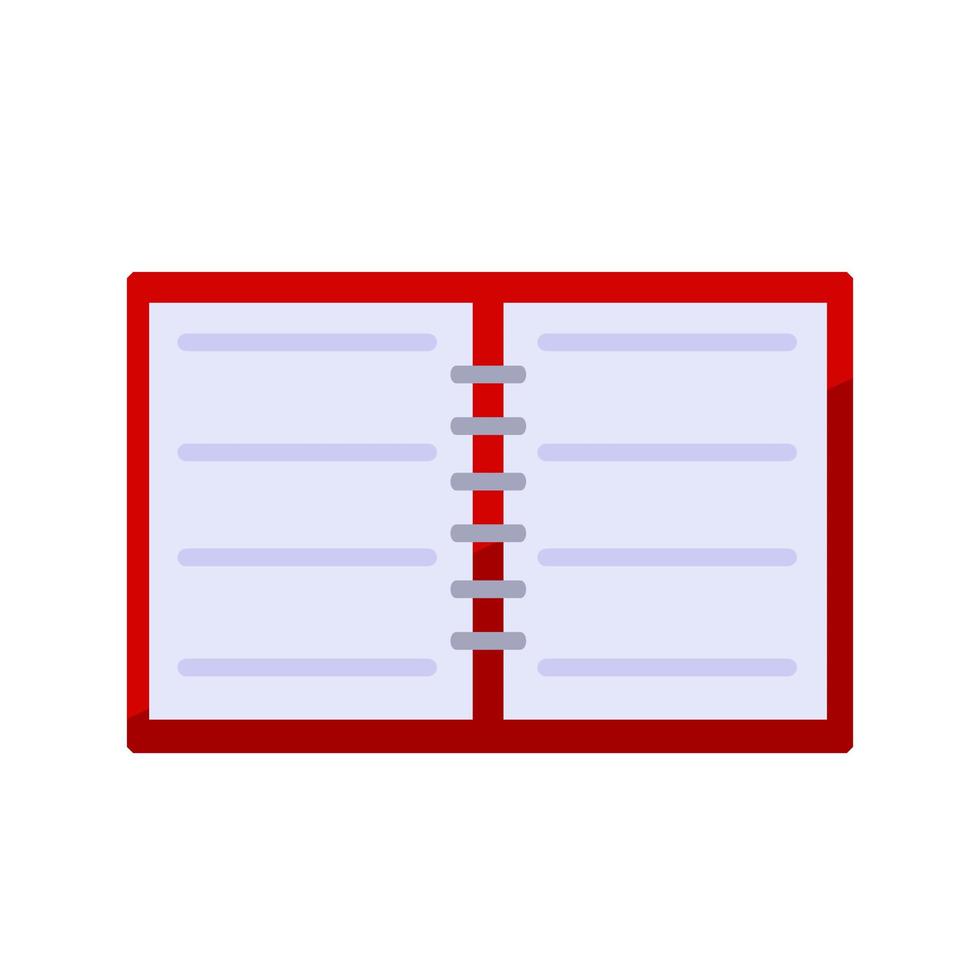 bloc. cuaderno abierto para escribir. vector