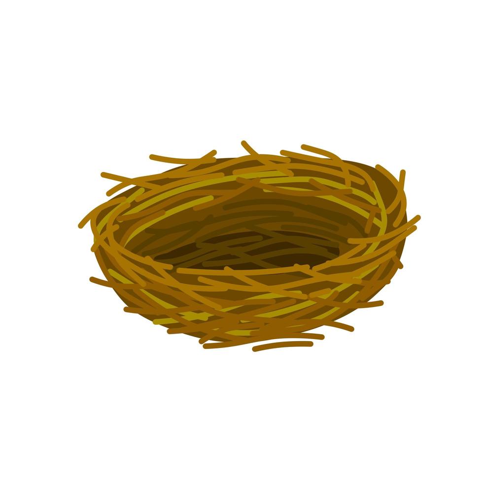 Bird nest. Element of forest. vector