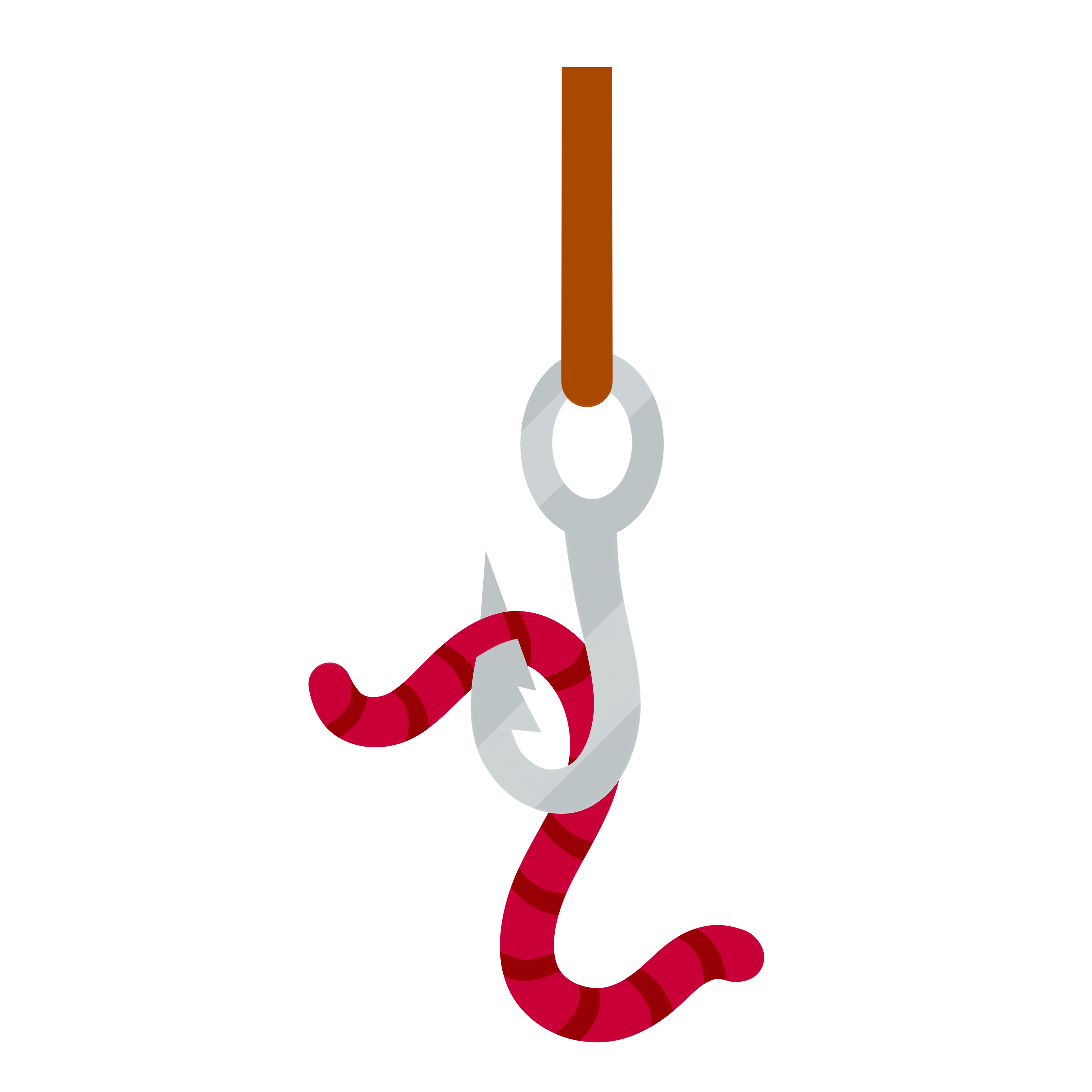 Set of fishing hooks and tackle with worm. Fish trap. 6483169 Vector Art at  Vecteezy