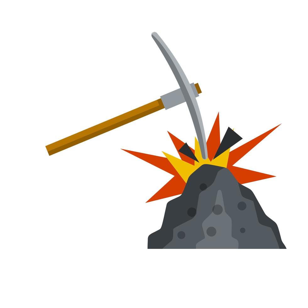 Ore mining. Cartoon flat illustration. Mining industry. vector