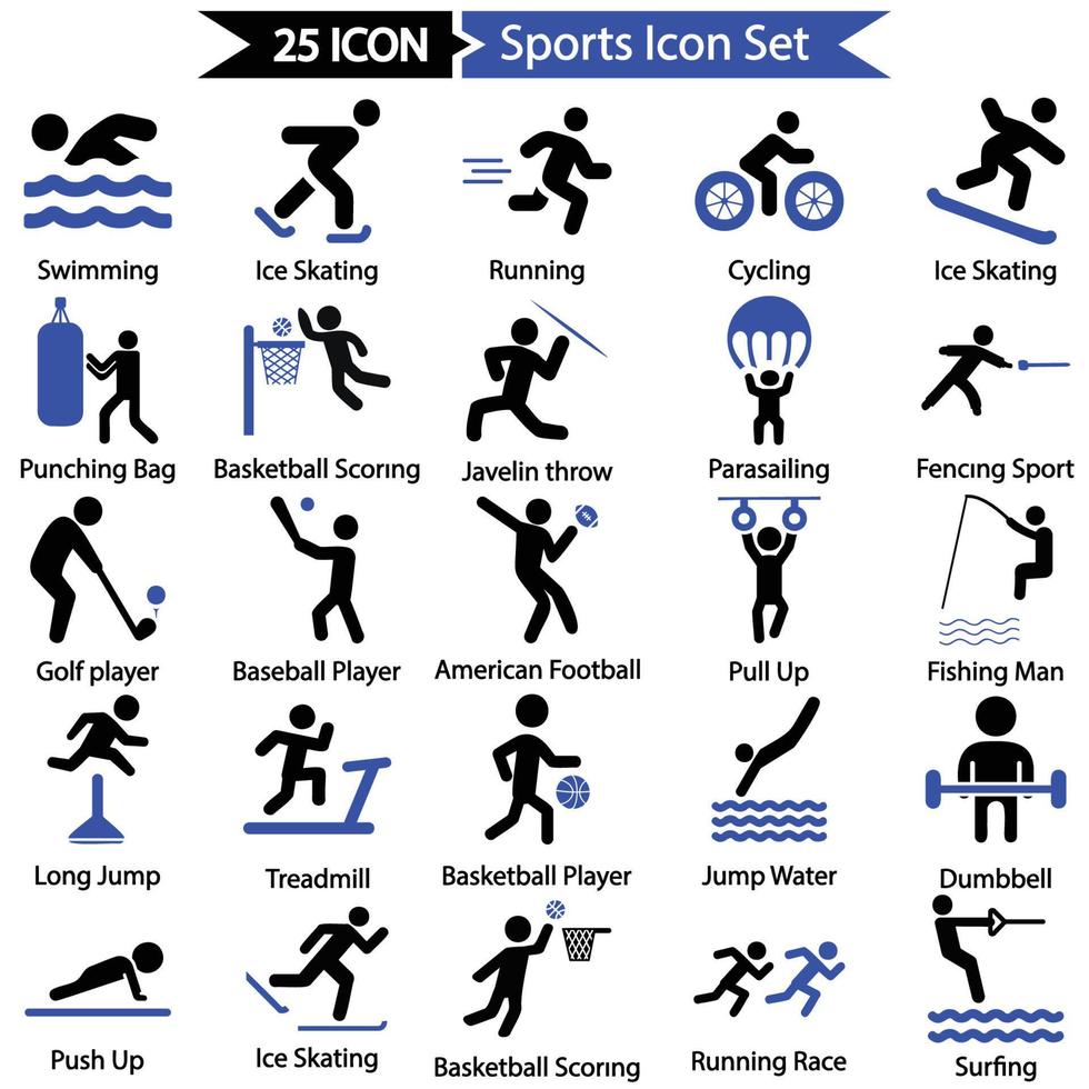 conjunto de iconos de deportes vector