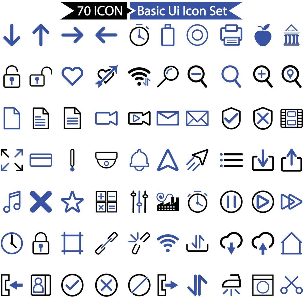 icono básico de la interfaz de usuario vector