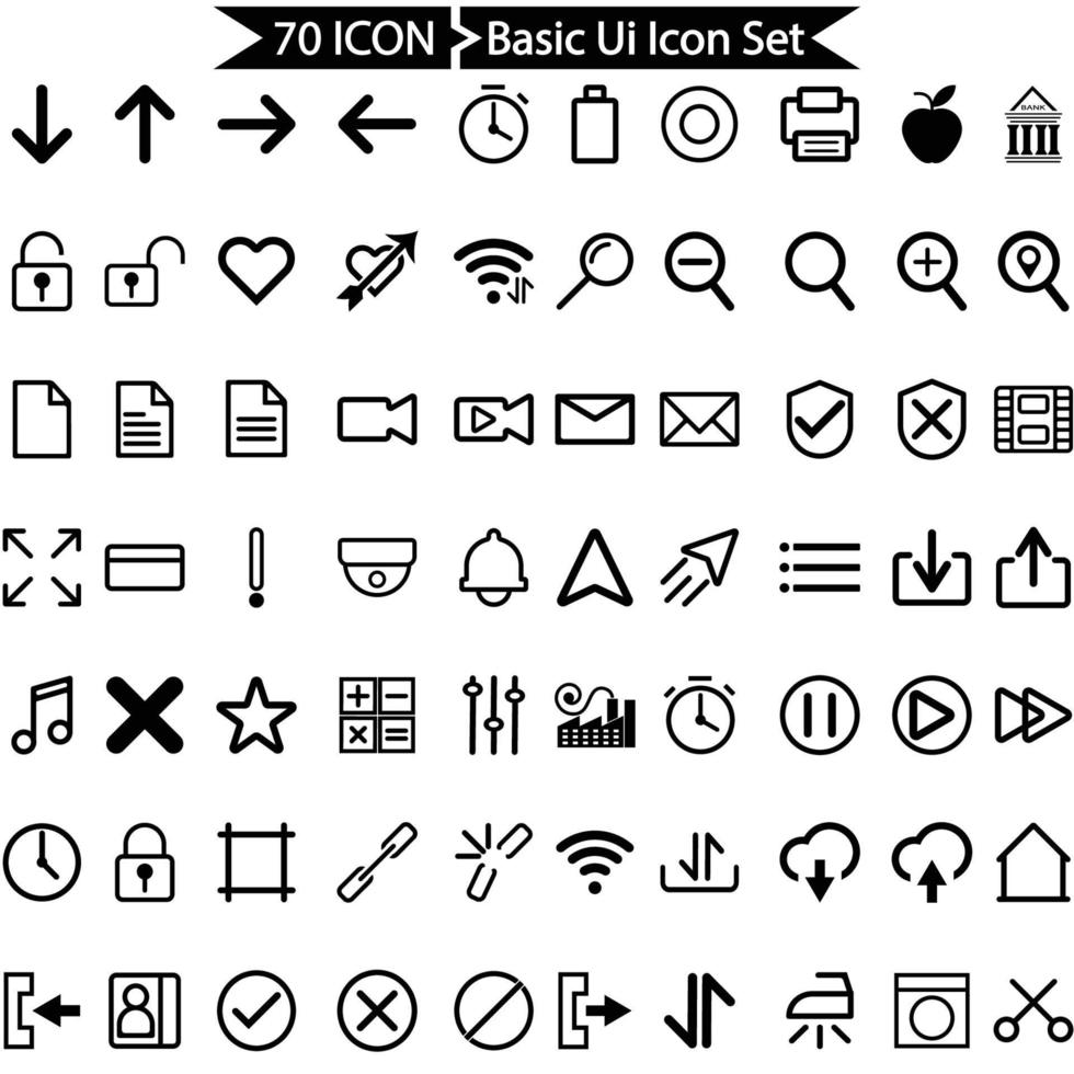 Basic Ui icon vector