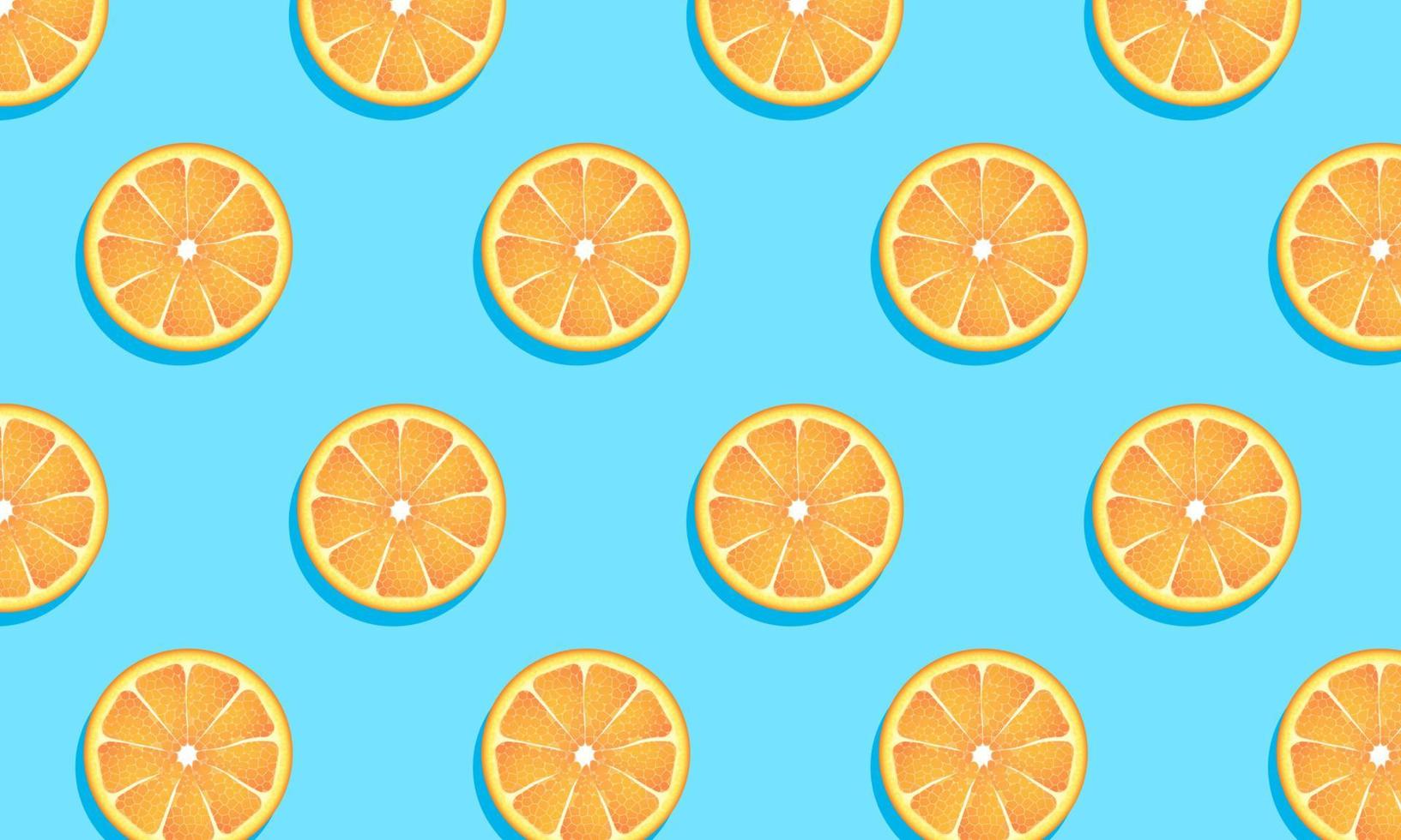Hello summer. Summer banner with a background of orange slices. You can use it to advertise a sale. vector