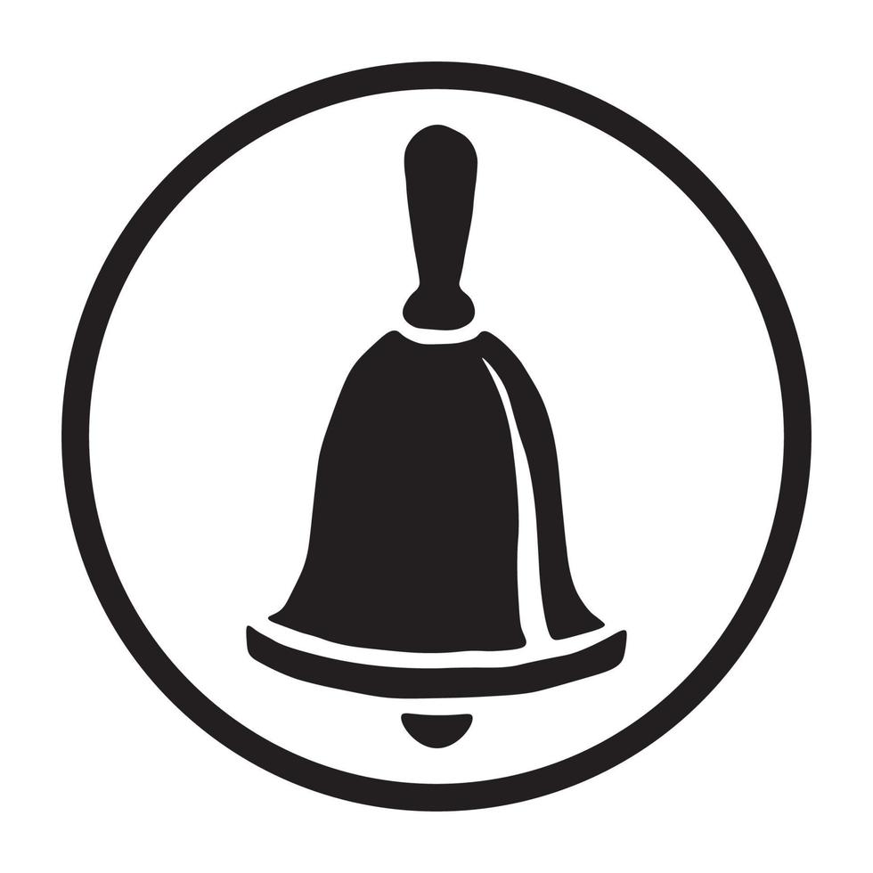 bell icon in a circle for the reminder vector