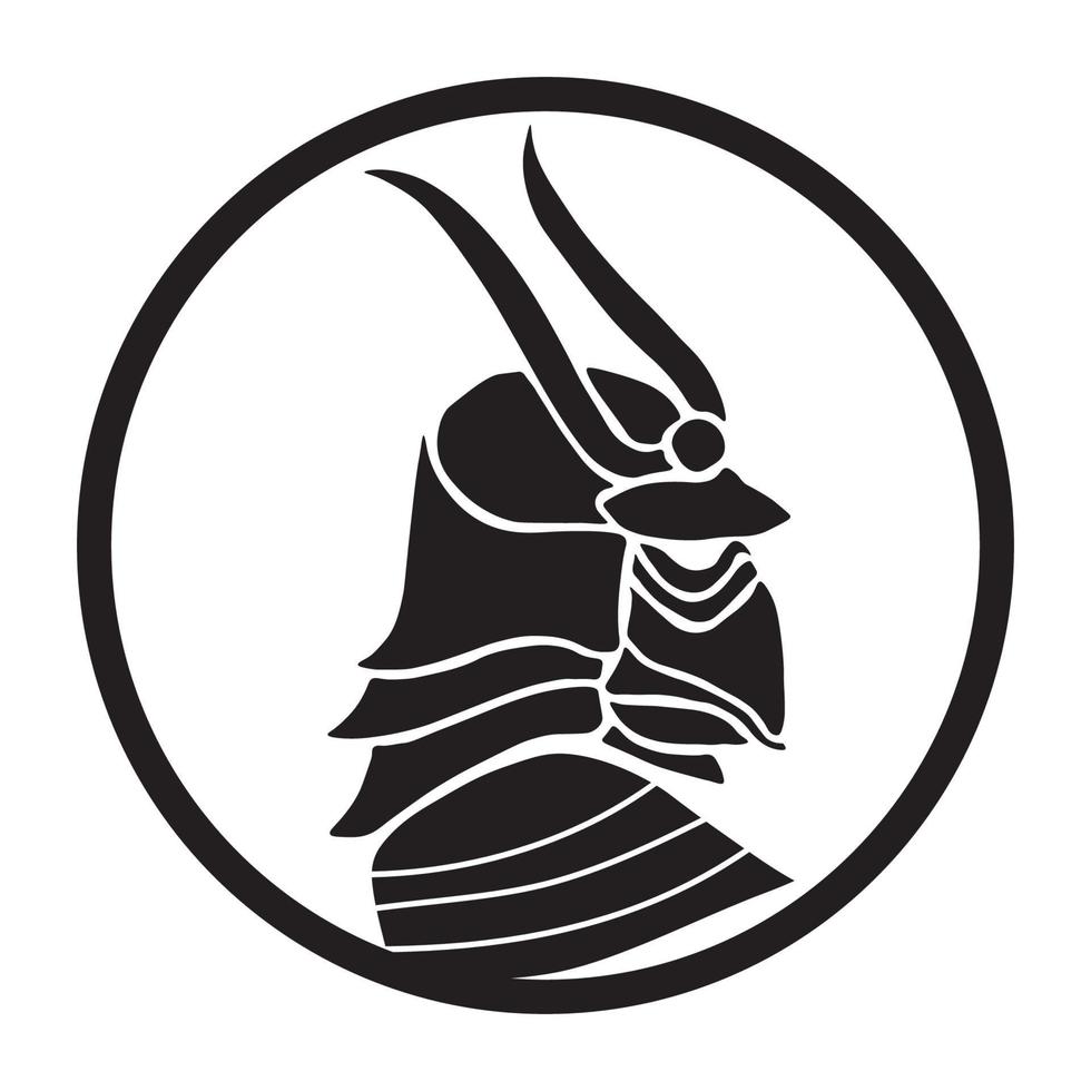 íconos ninja samurai para emblemas comunitarios, logotipos de empresas y más vector