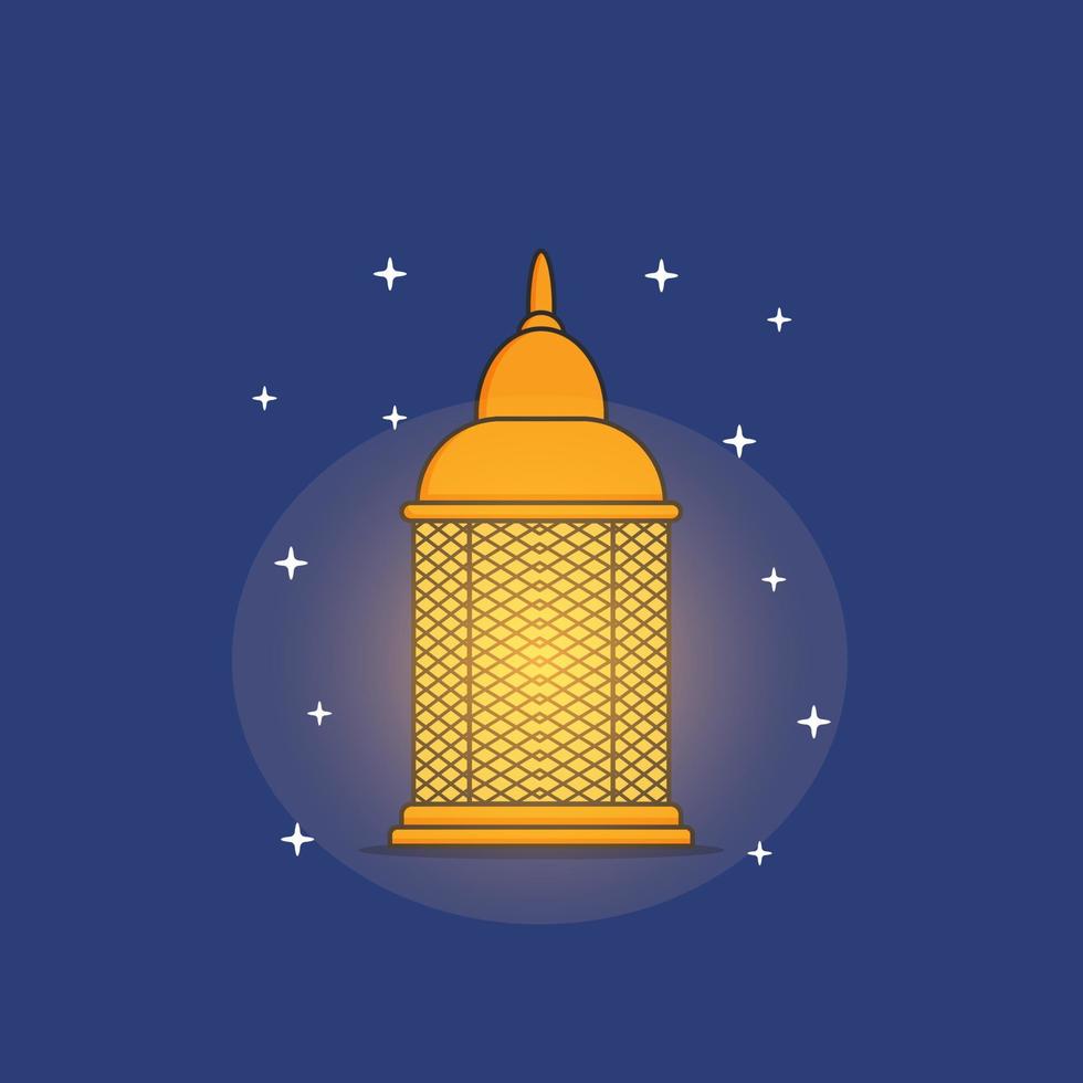 icono de linterna de ramadán ilustración de dibujos animados objeto aislado vector