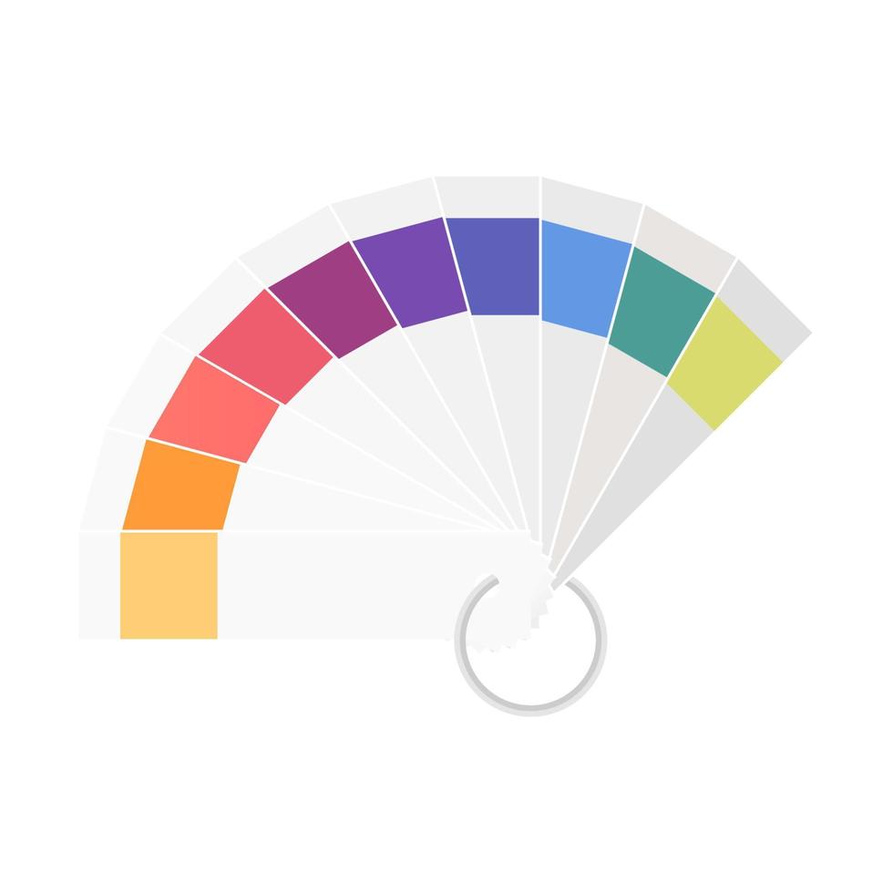 color shade card cartoon vector illustration isolated object