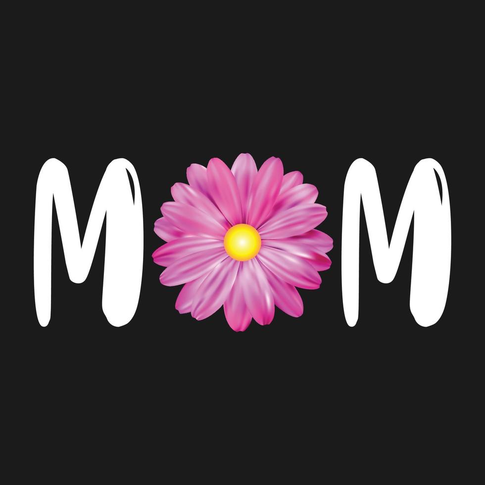 camiseta de vector floral de mamá del día de la madre